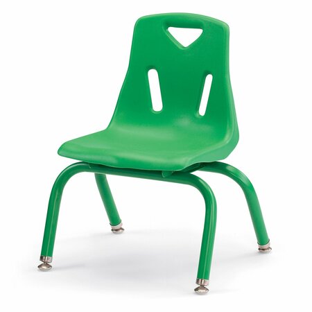 JONTI-CRAFT Berries Stacking Chairs with Powder-Coated Legs, 10 in. Ht, Set of 6, Green 8120JC6119